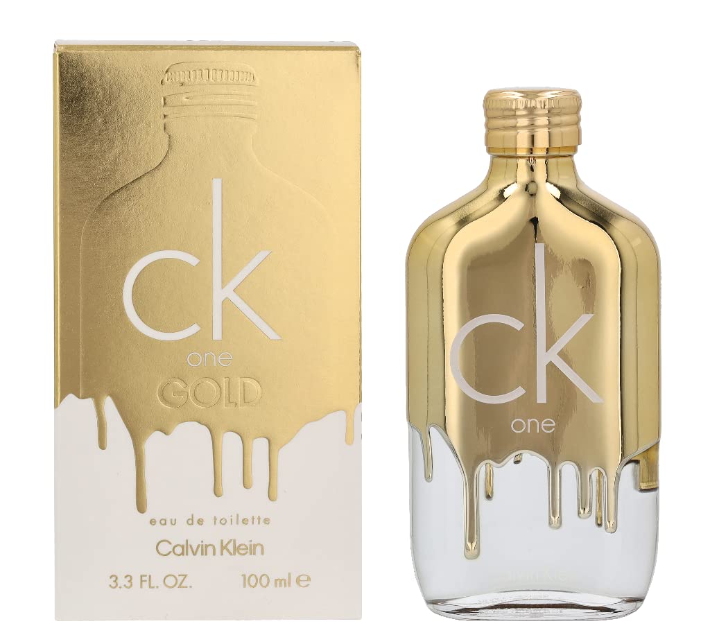 CK One Gold Eau de Toilette – Aromatic Unisex Essence with Bergamot &amp; Guaiac Wood