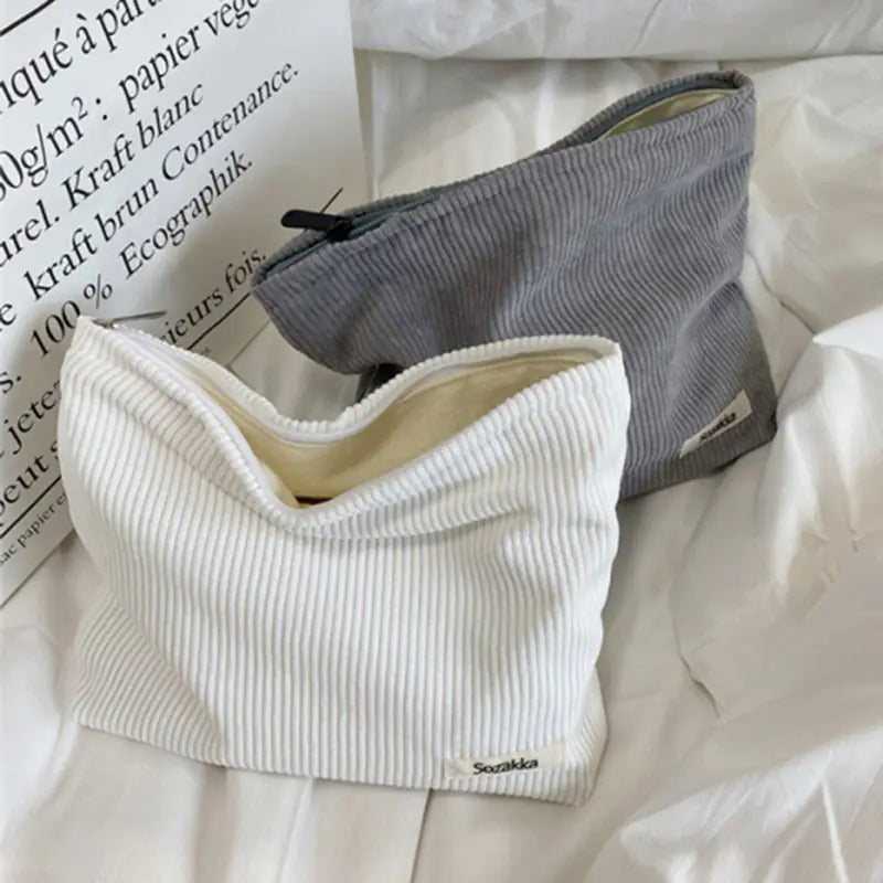 Chic Corduroy Cosmetic Case