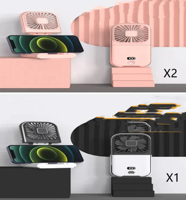 Compact Dual-Mode Cooling Fan, USB Charged