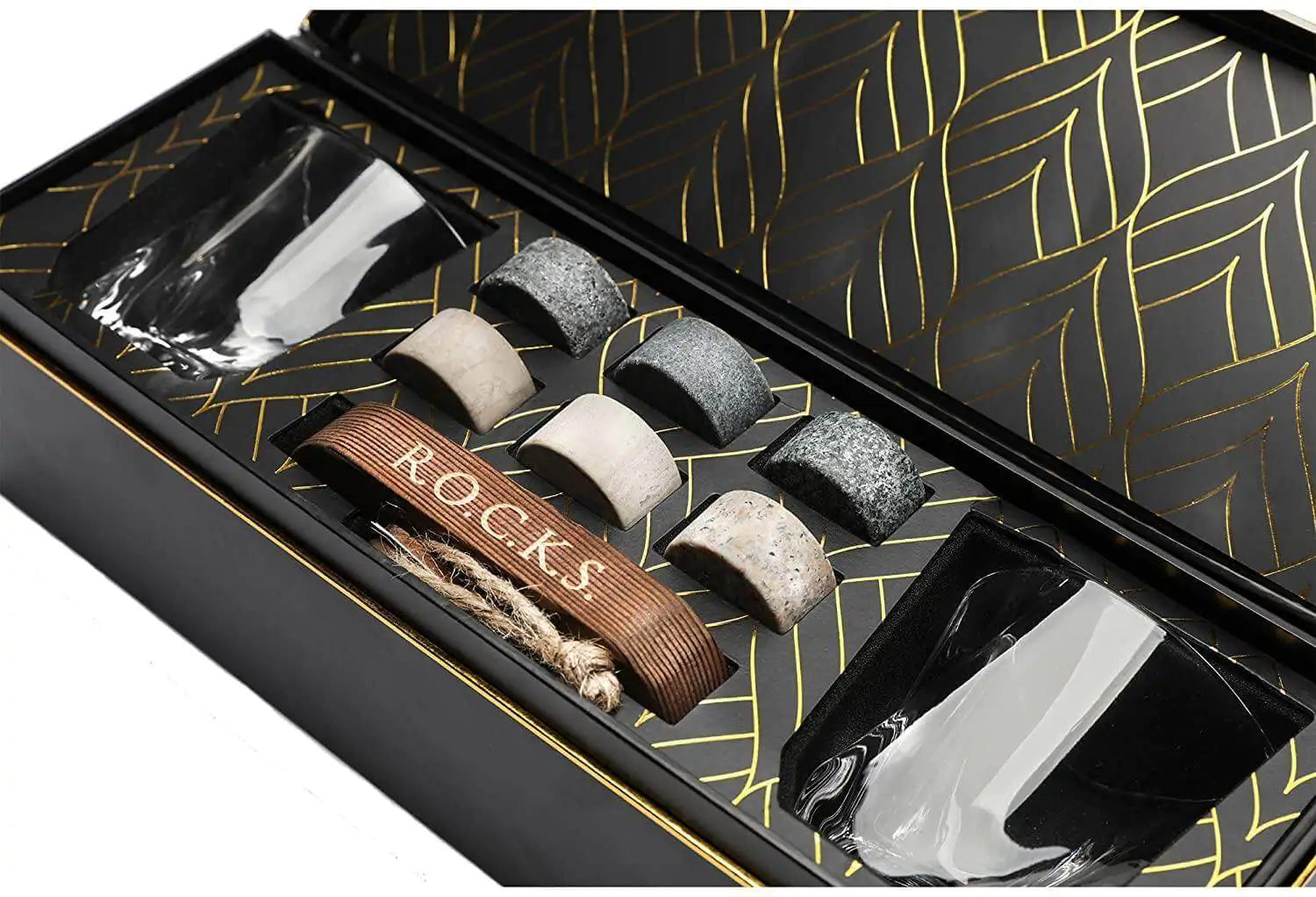 Elite Whiskey Experience Set - Stones &amp; Spiral Glass