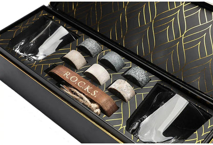 Elite Whiskey Experience Set - Stones &amp; Spiral Glass
