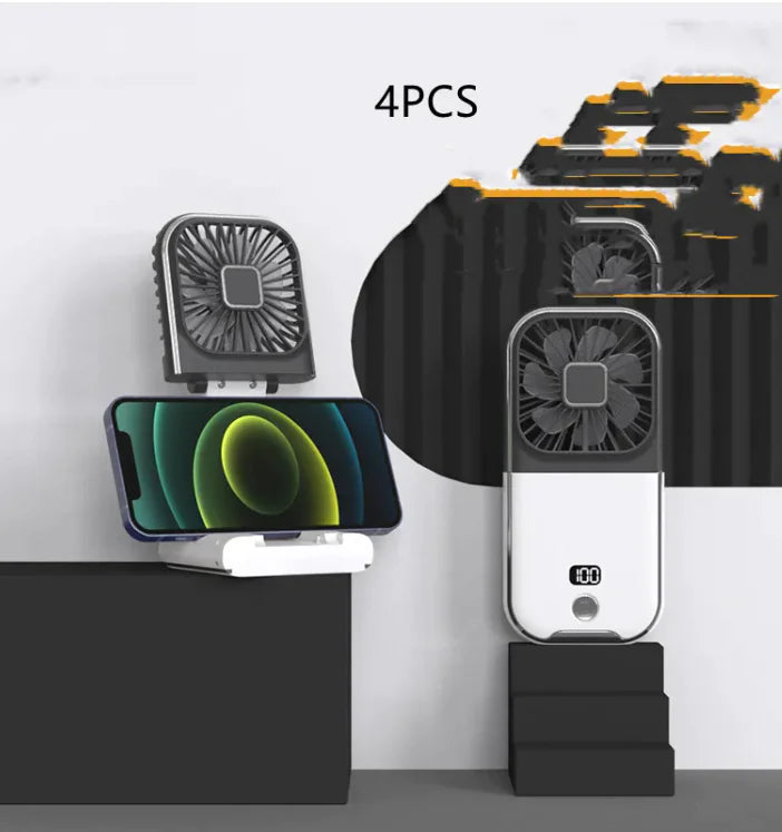 Compact Dual-Mode Cooling Fan, USB Charged