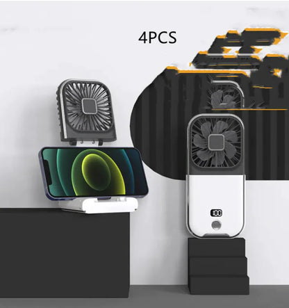 Compact Dual-Mode Cooling Fan, USB Charged