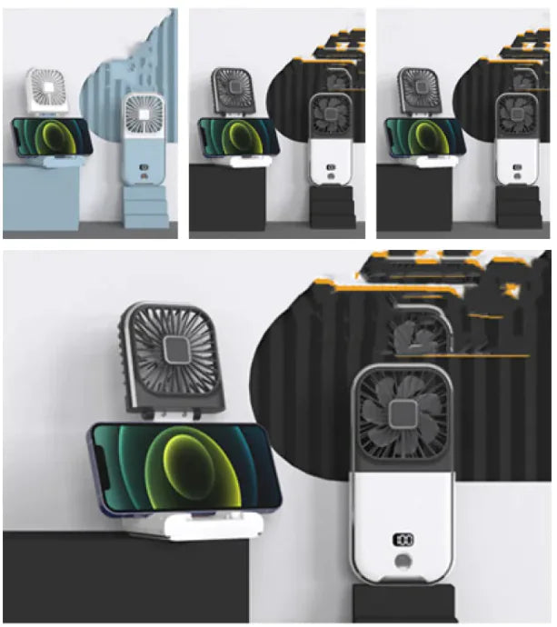 Compact Dual-Mode Cooling Fan, USB Charged