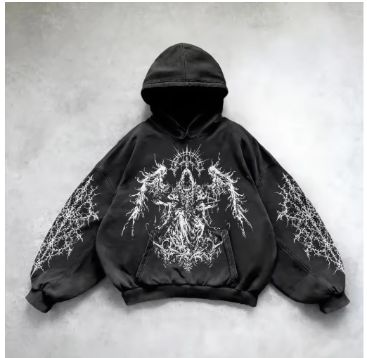 City Pulse Y2K Hooded Sweatshirt