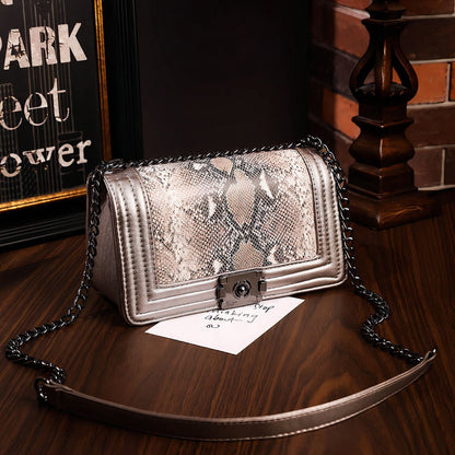 Vega Python Shoulder Bag