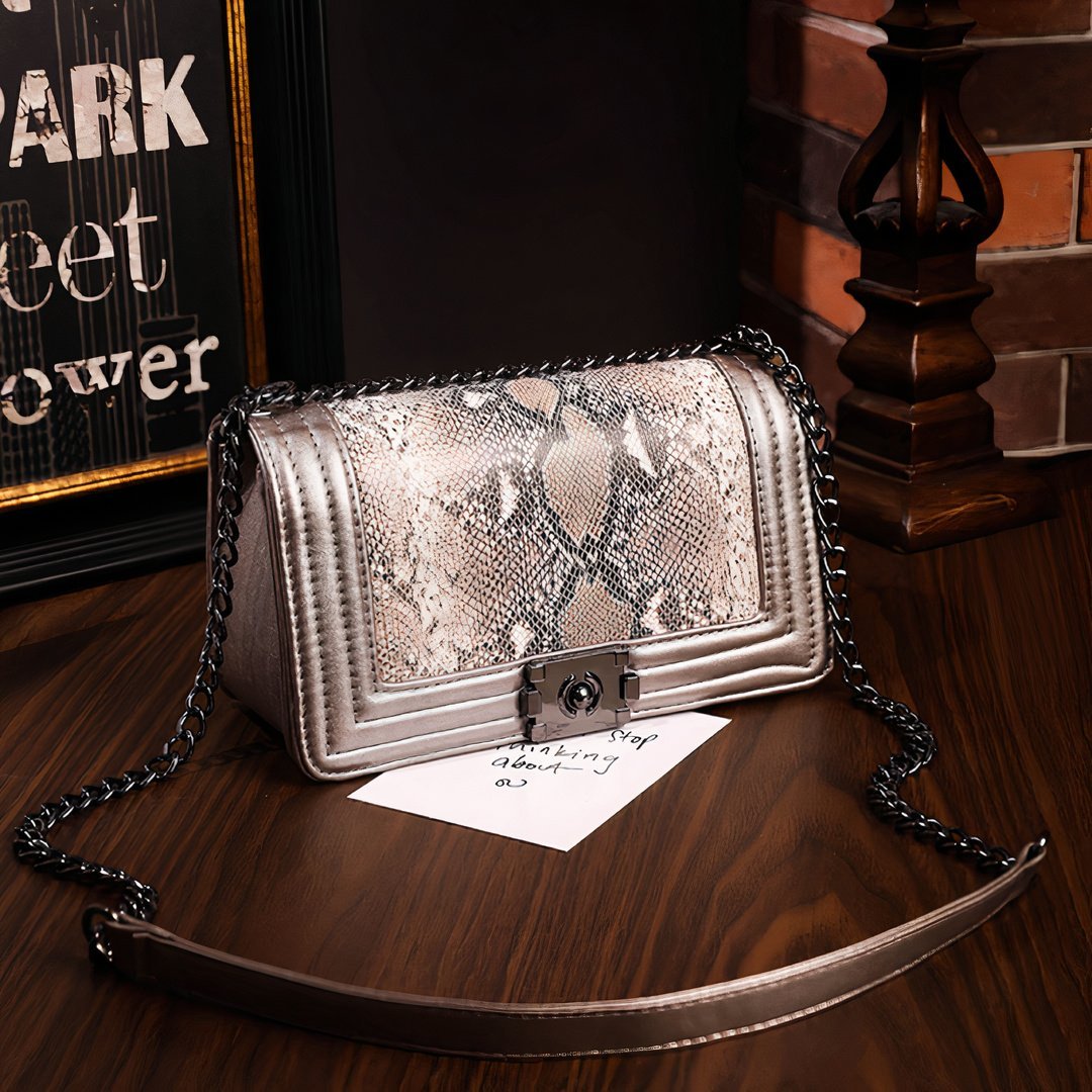 Vega Python Shoulder Bag