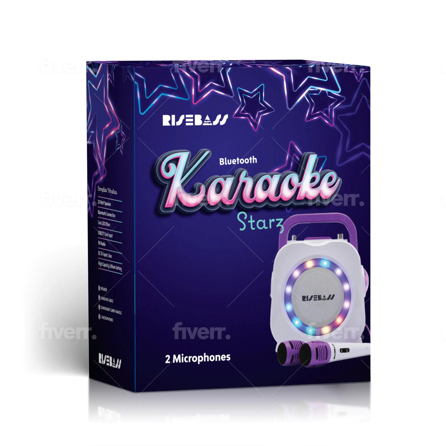 Kids’ Portable Karaoke Dual Mic Bluetooth Machine