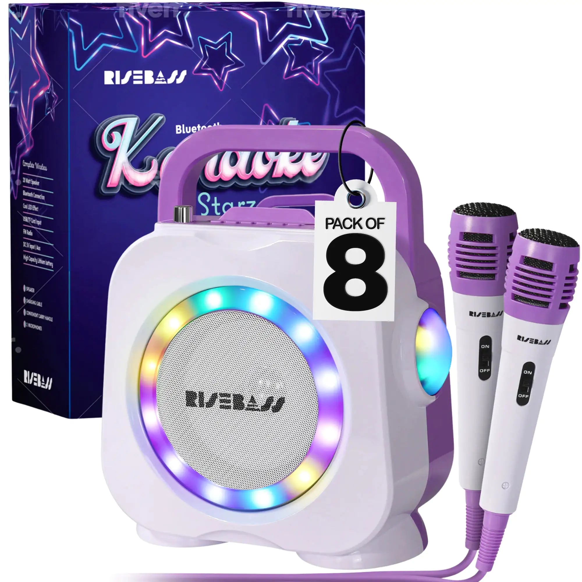 Kids’ Portable Karaoke Dual Mic Bluetooth Machine