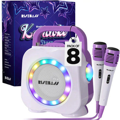 Kids’ Portable Karaoke Dual Mic Bluetooth Machine