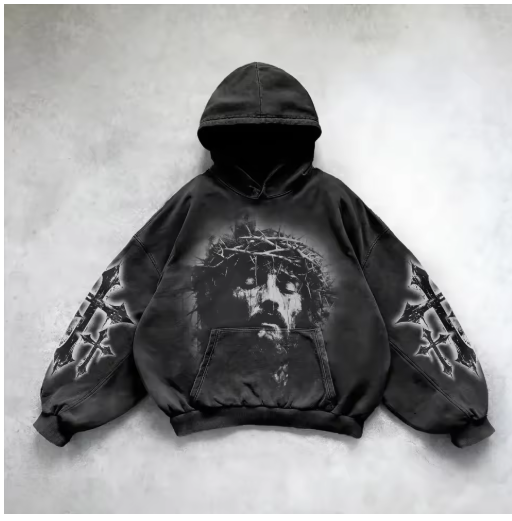 City Pulse Y2K Hooded Sweatshirt