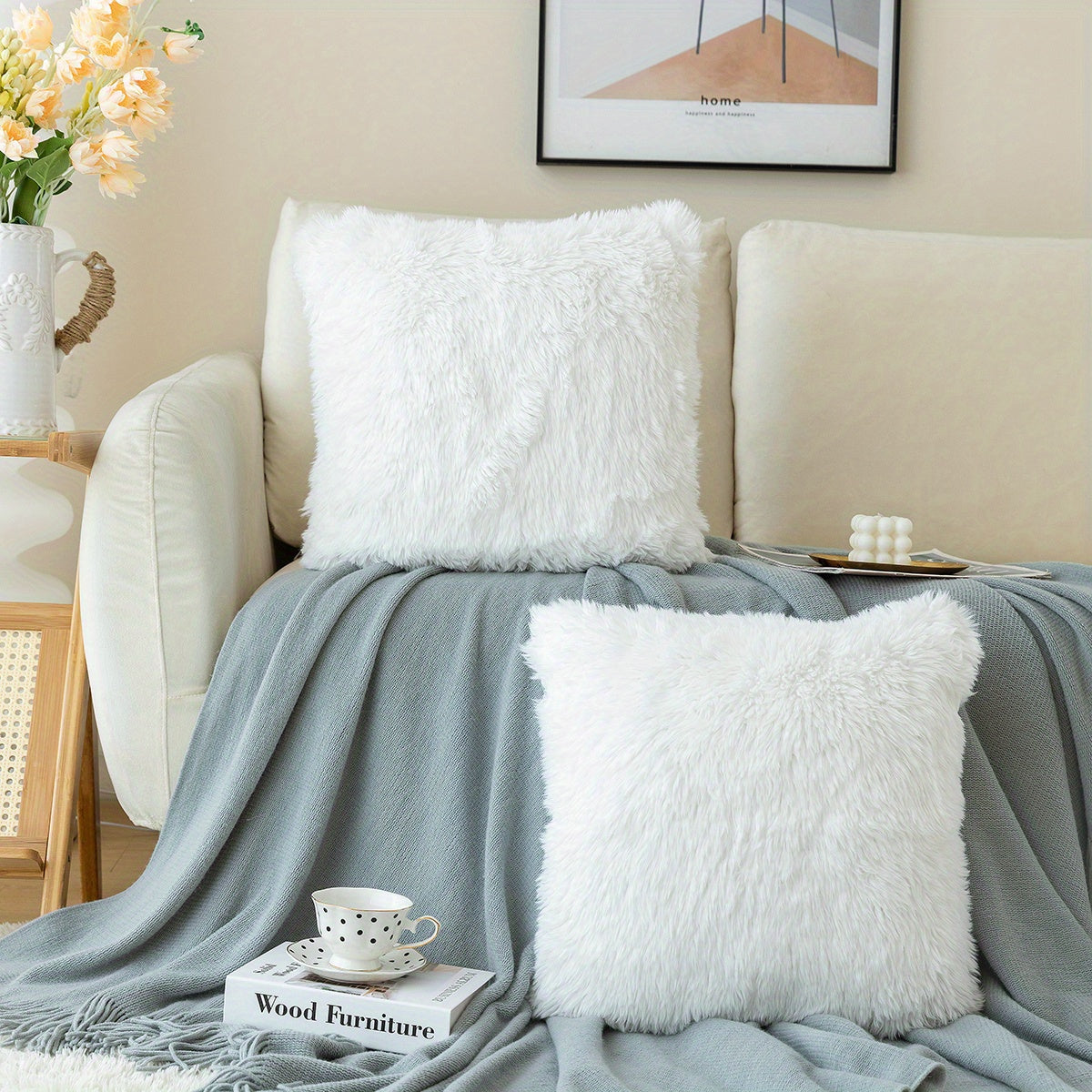 Chic Plush Faux Fur Pillow Covers