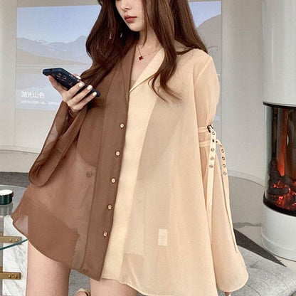 Chic Harajuku-Inspired Korean Shirt Dress