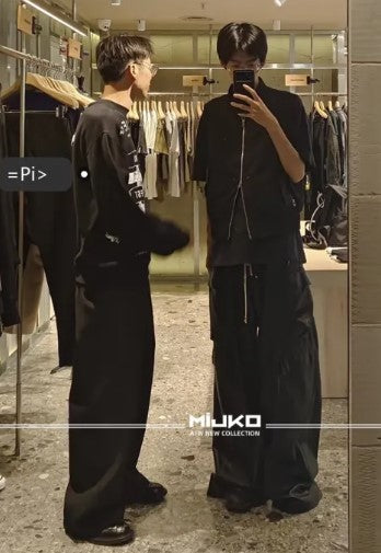 Matte Black Utility Trousers