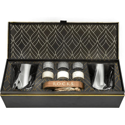 Elite Whiskey Experience Set - Stones &amp; Spiral Glass