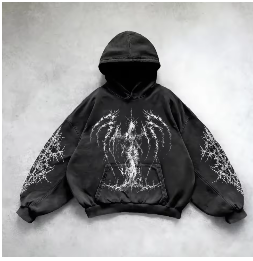 City Pulse Y2K Hooded Sweatshirt