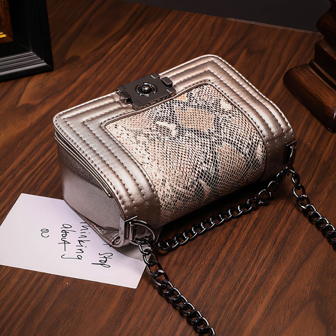 Vega Python Shoulder Bag