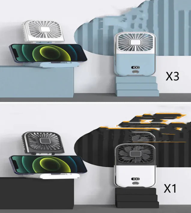 Compact Dual-Mode Cooling Fan, USB Charged