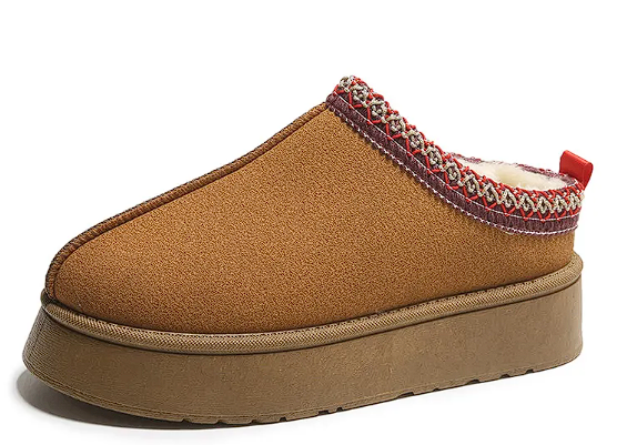 Fleece-Lined Cozy Ankle Slippers