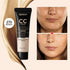 Quiyum CC Cream 30ml (Color Box) - Hydrating and Concealing with swatches showcasing coverage and hydration.