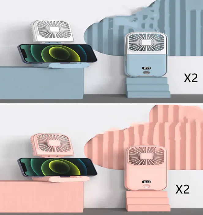 Compact Dual-Mode Cooling Fan, USB Charged