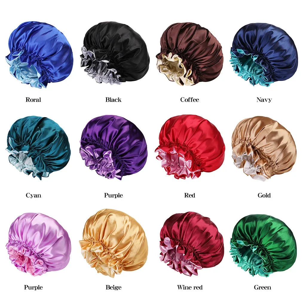 Comfy Satin Sleep Cap Set
