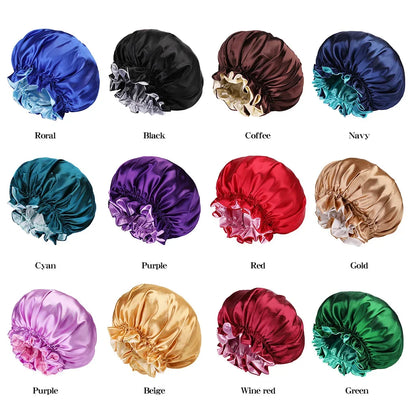 Comfy Satin Sleep Cap Set