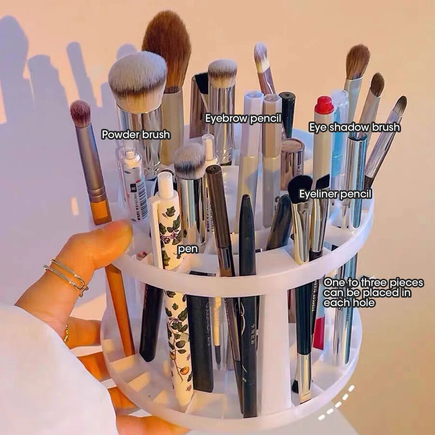 Chic Makeup Brush Organizer
