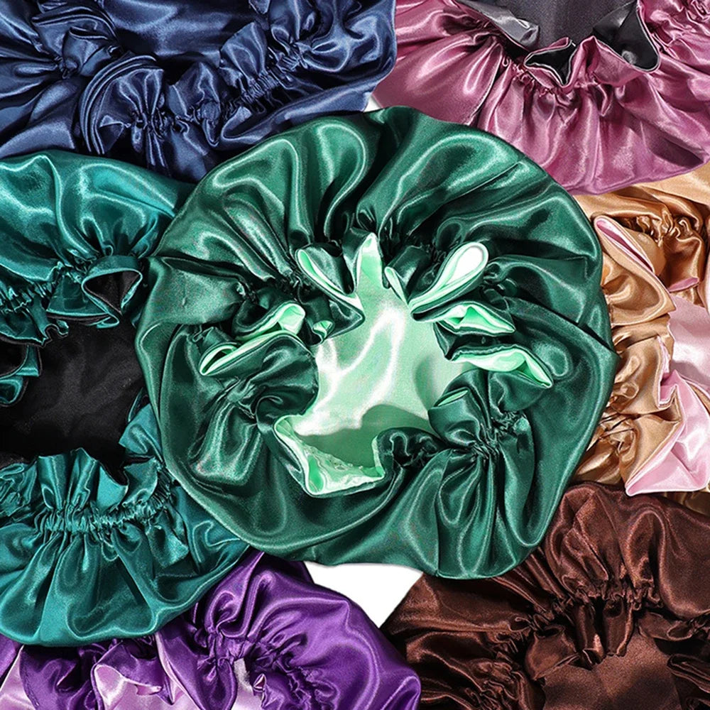 Comfy Satin Sleep Cap Set