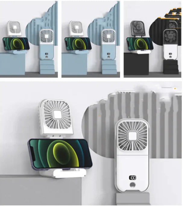 Compact Dual-Mode Cooling Fan, USB Charged