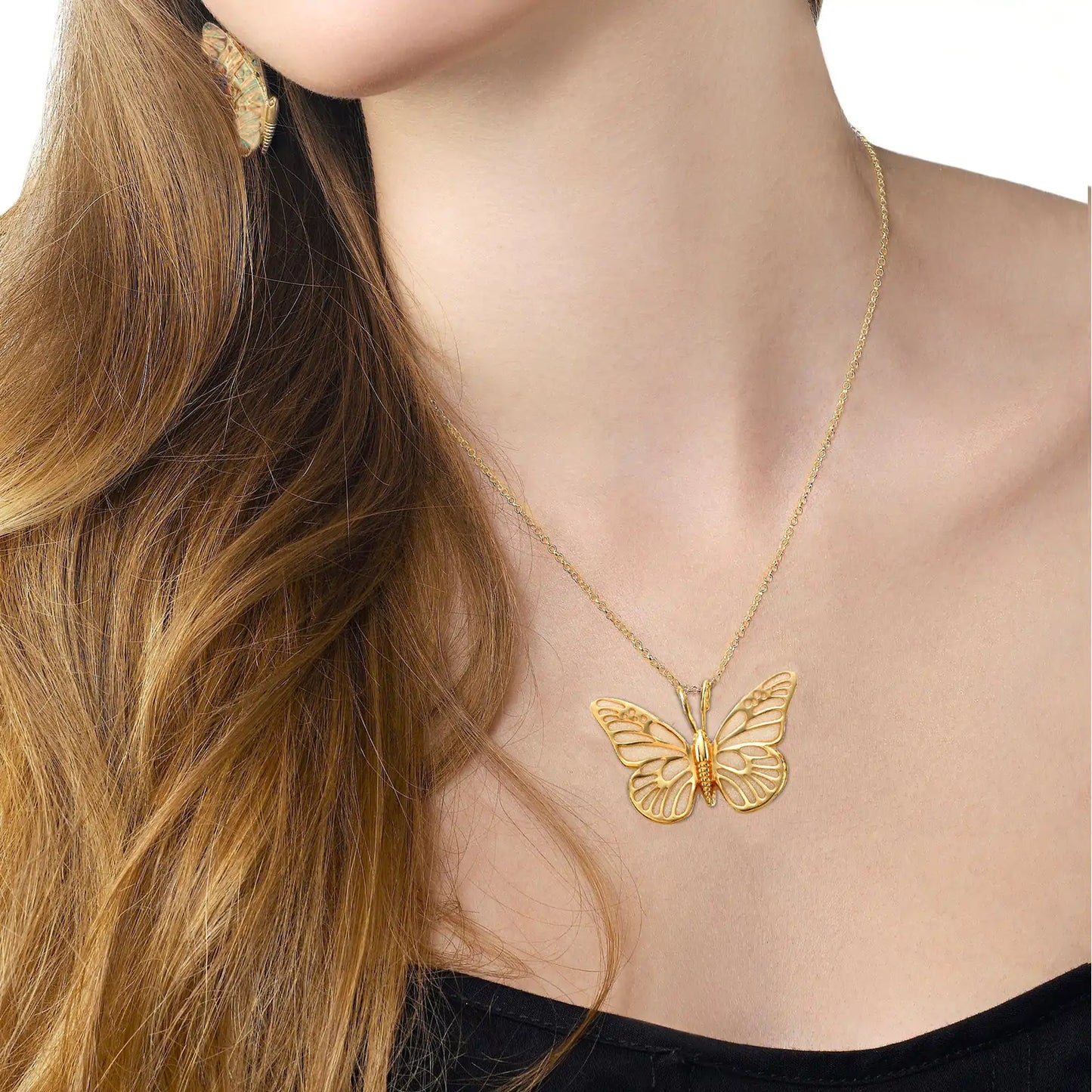 Artisan Gold-Plated Butterfly Charm