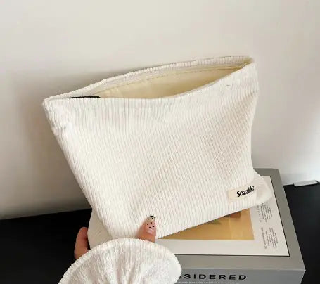 Chic Corduroy Cosmetic Case
