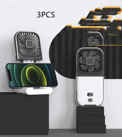 Compact Dual-Mode Cooling Fan, USB Charged