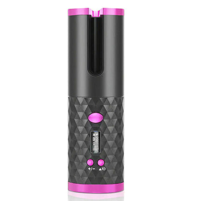 Cordless Ceramic Curling Iron Auto Waver USA