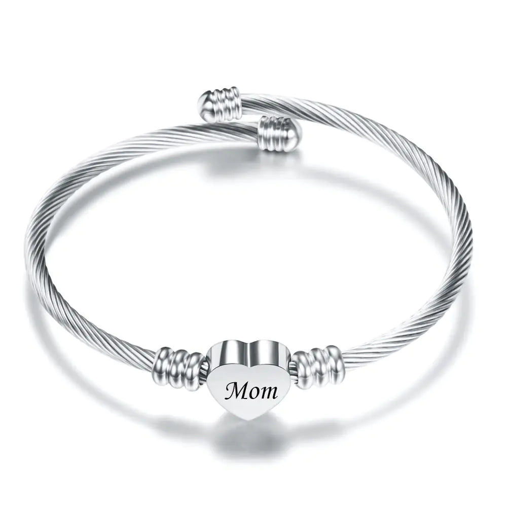Elegant Stainless Steel Love Bracelet for Mom