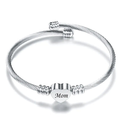 Elegant Stainless Steel Love Bracelet for Mom