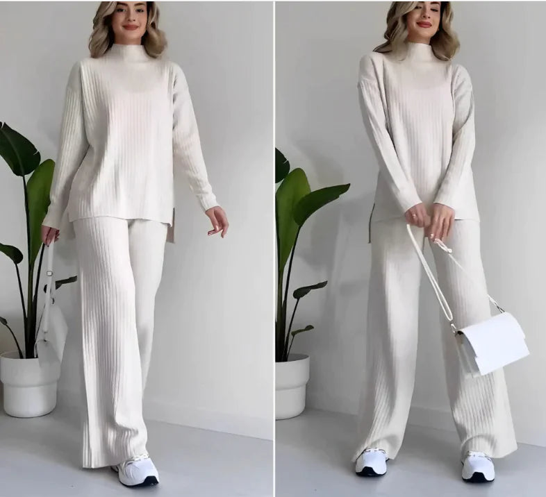 Chic Essentials Turtleneck &amp; Pants Outfit