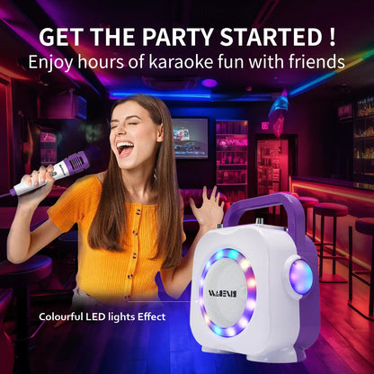 Kids’ Portable Karaoke Dual Mic Bluetooth Machine