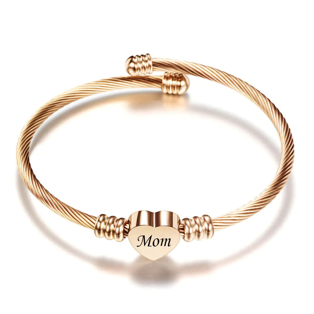 Elegant Stainless Steel Love Bracelet for Mom