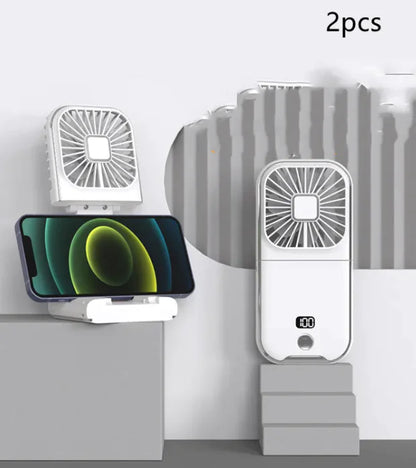 Compact Dual-Mode Cooling Fan, USB Charged
