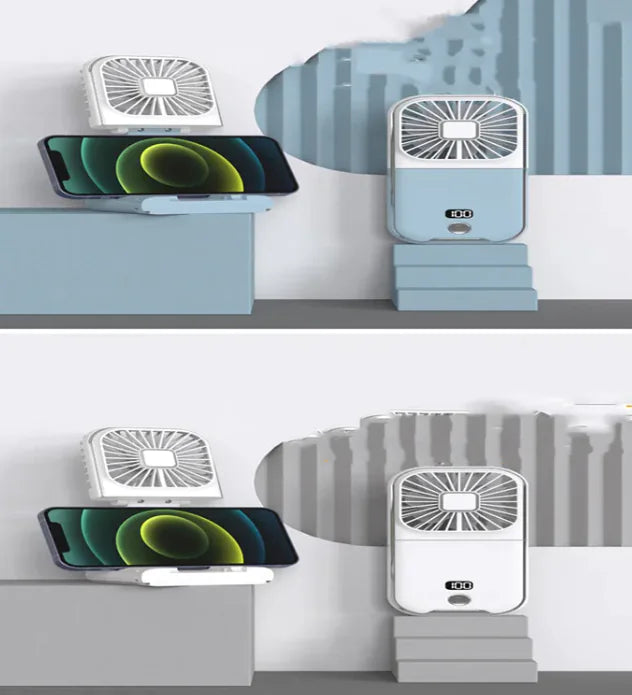 Compact Dual-Mode Cooling Fan, USB Charged