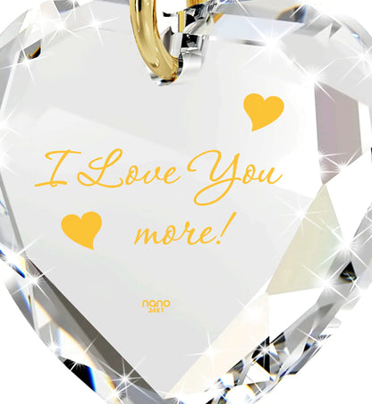 24k Gold Love More Heart Jewelry Set
