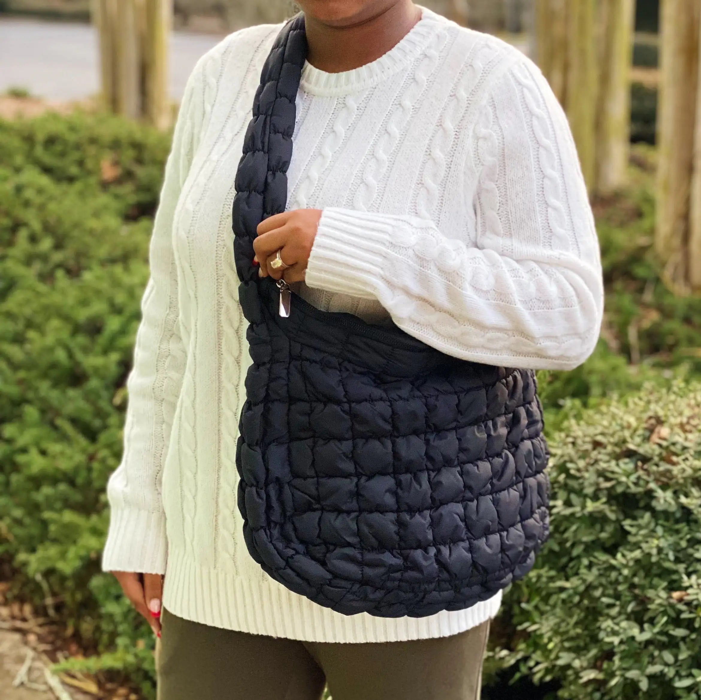 Chic Quilted Carryall Bag
