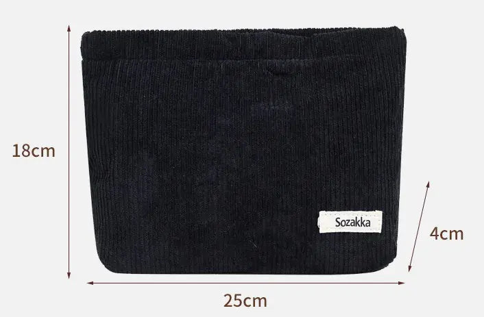 Chic Corduroy Cosmetic Case