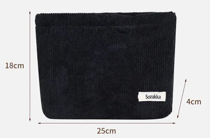 Chic Corduroy Cosmetic Case