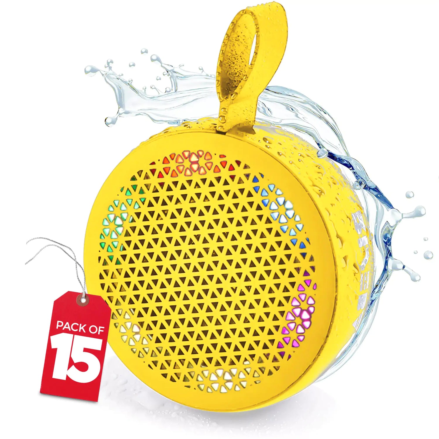 AQUABEAT Waterproof Bluetooth Shower Speaker with LED