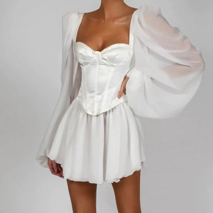 Elegant Chiffon Lotus Dress