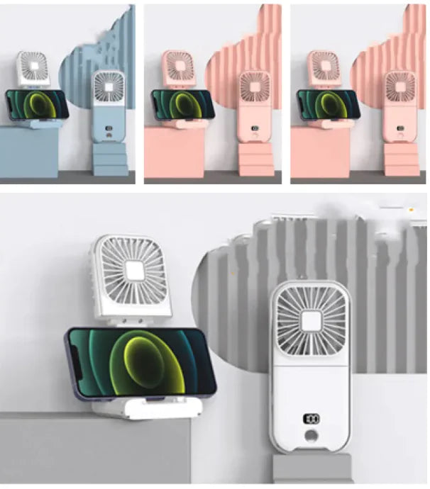 Compact Dual-Mode Cooling Fan, USB Charged
