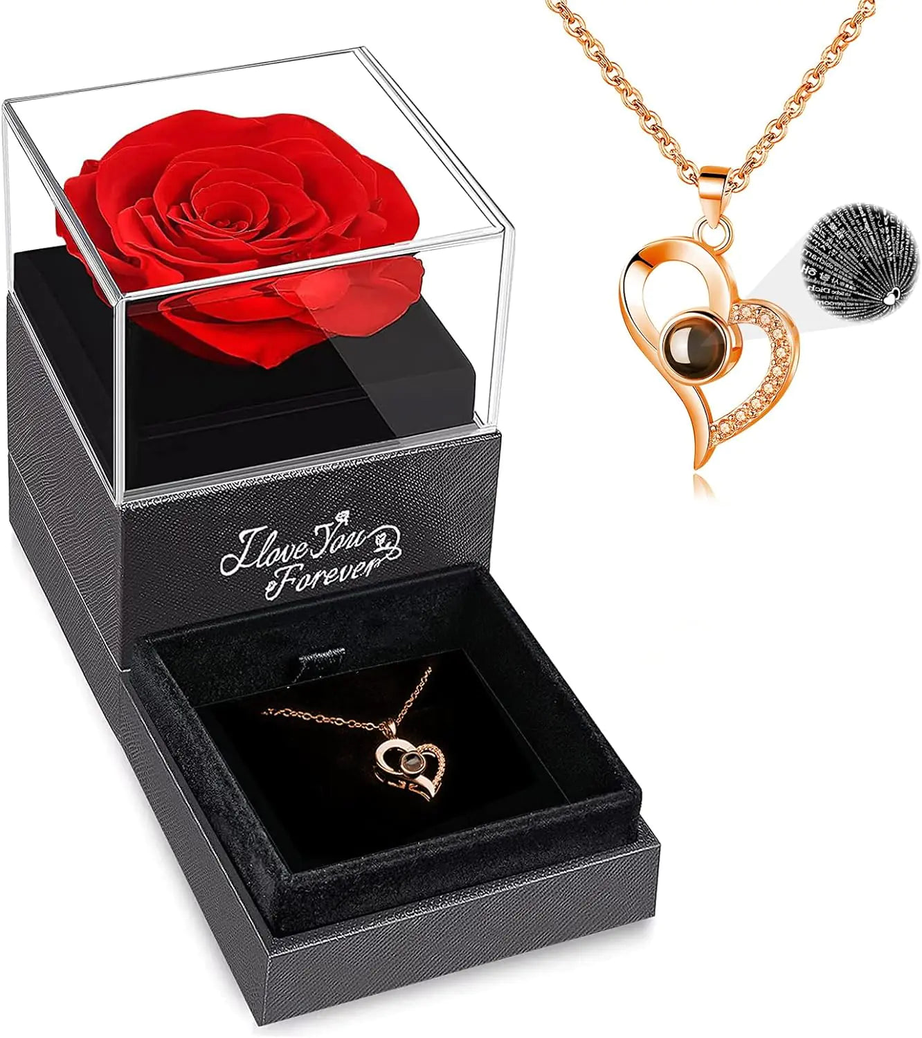 EVERLOVE Eternal Rose and Pendant Set