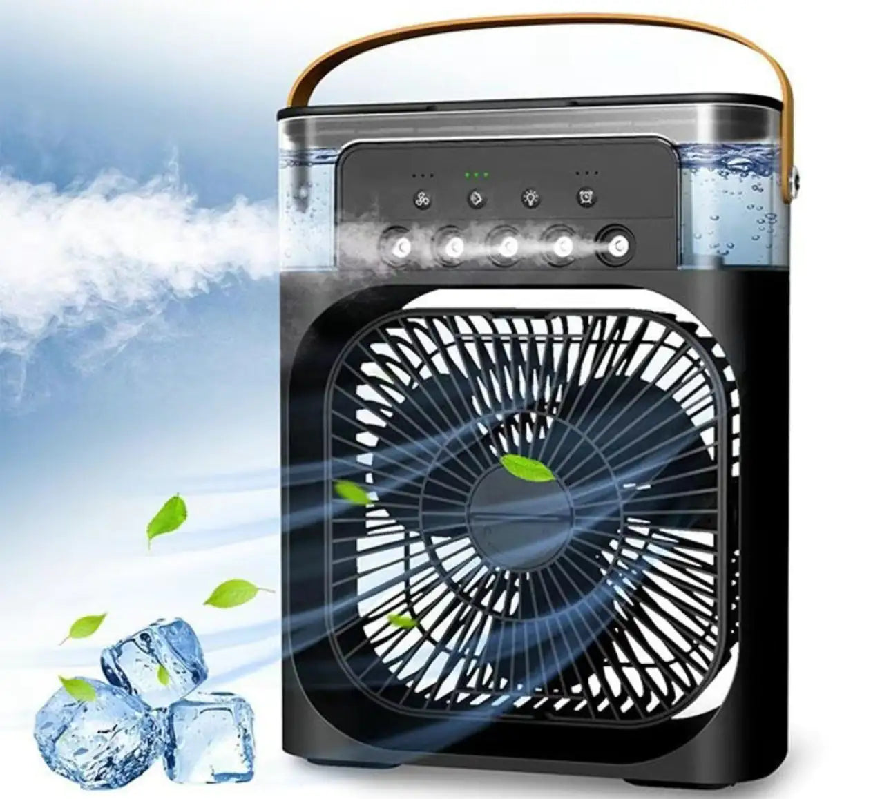 3-in-1 Compact Air Cooler - Mini AC, Humidifier &amp; LED Lights